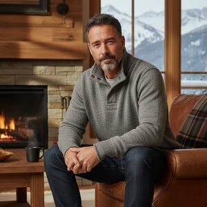 Field & Stream Ribbed Pullover Shirt Heathered Gray Size XXL